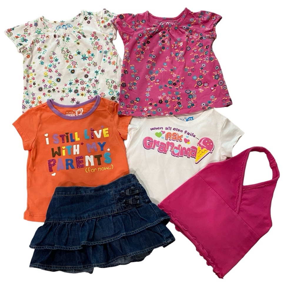Girls | 24 Months | Bundle | Children’s Place | 5 Tops | Jean Skirt with shorts